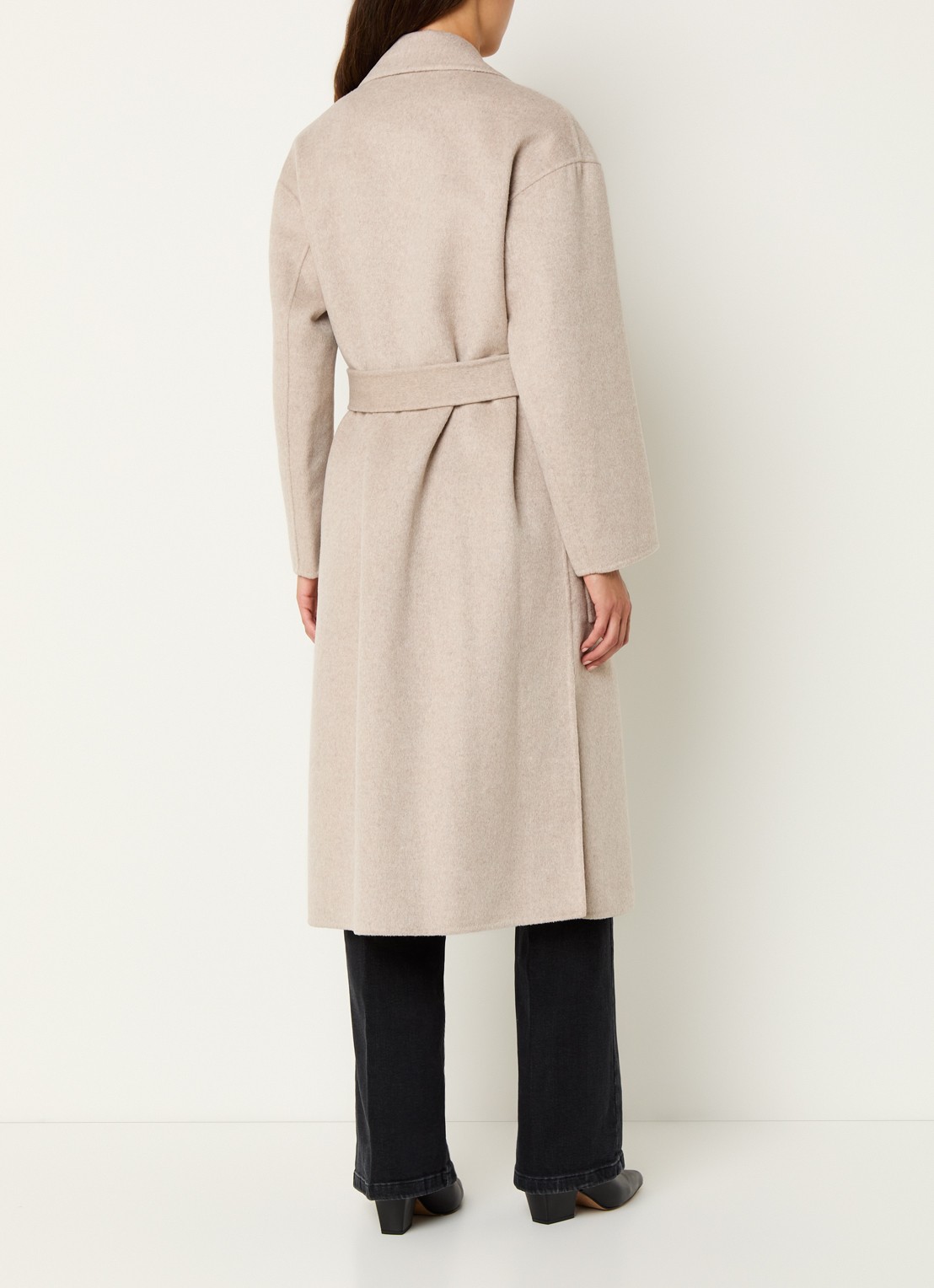 Liu Jo Mantel in wolblend met ceintuur - achterkant 7 beige