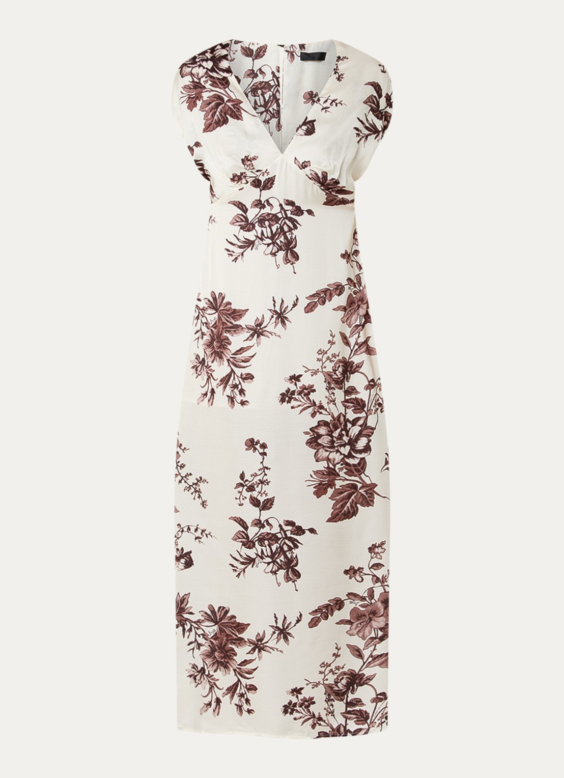 Liu Jo Maxi jurk met bloemenprint - voorkant 3 creme