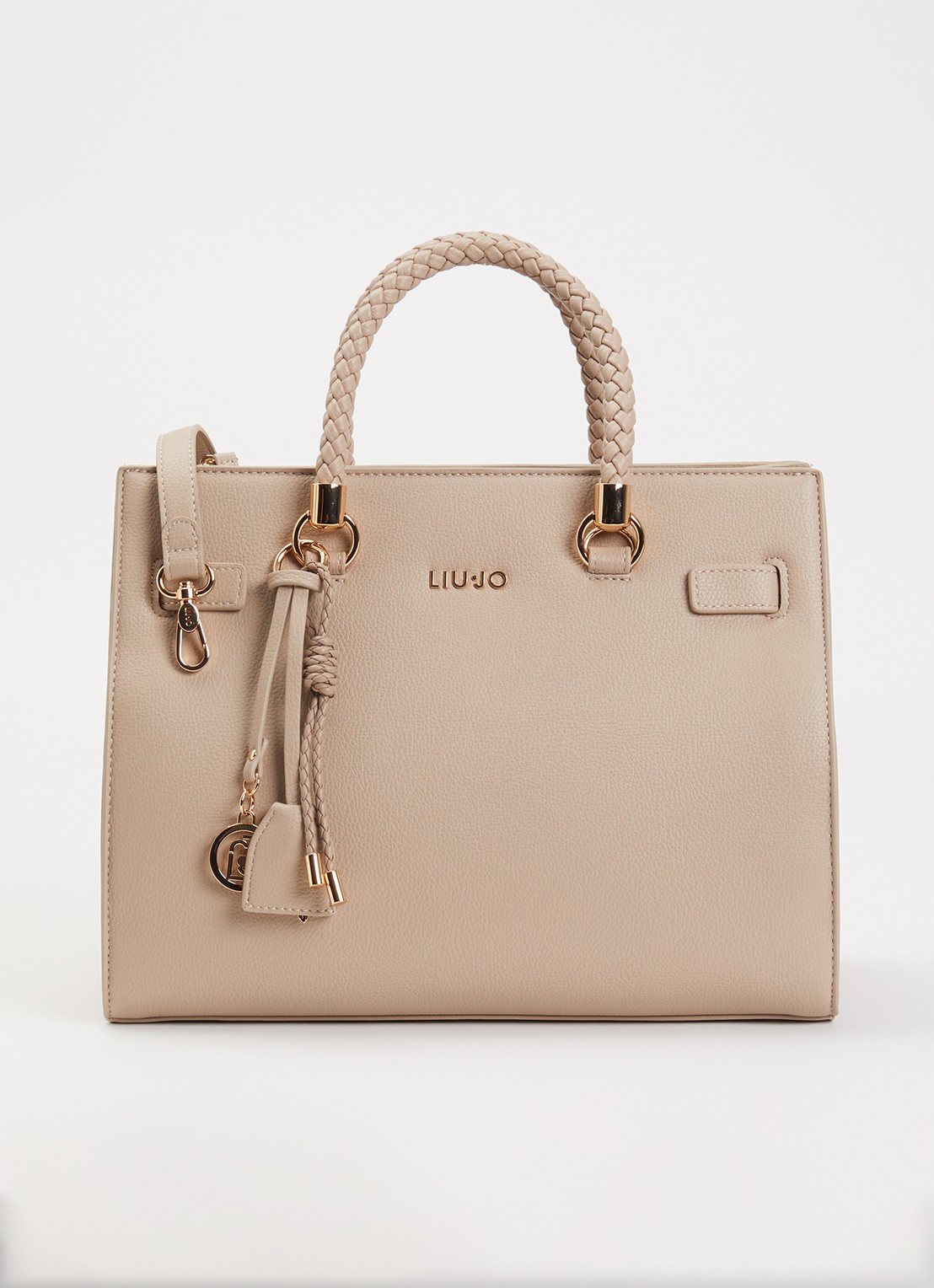Liu Jo Medium handtas met afneembare schouderriem - voorkant 2 creme
