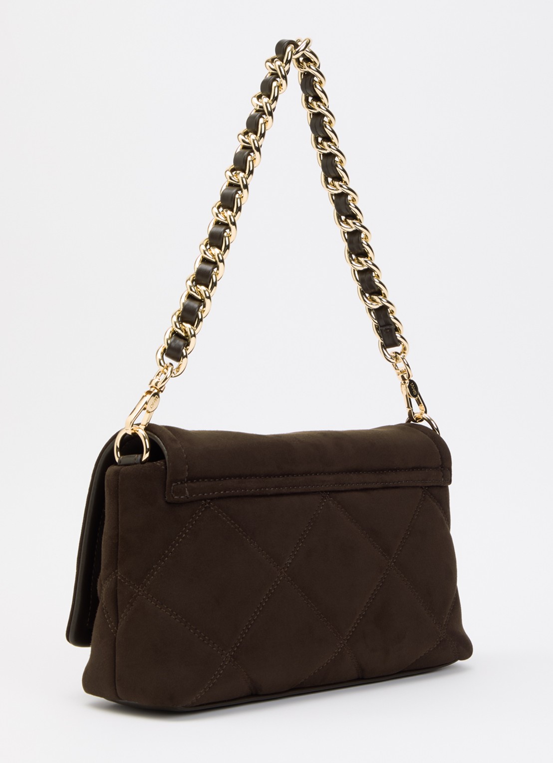 Liu Jo Medium LaPuffy crossbodytas met quilt patroon en afneembare schouderriem - achterkant 5 donkerbruin