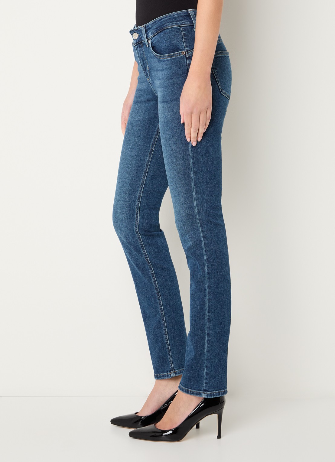 Liu Jo Mid waist skinny fit jeans met medium wassing - detail 5 indigo