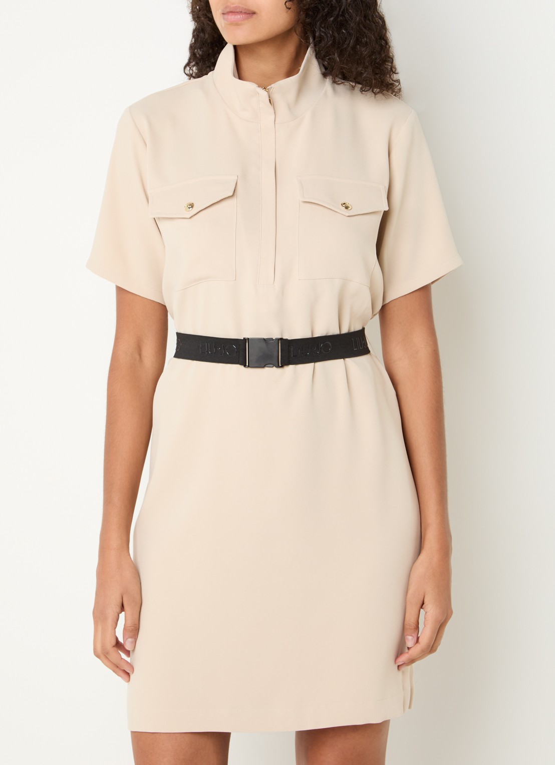 Liu Jo Mini jurk met ceintuur - detail 2 beige