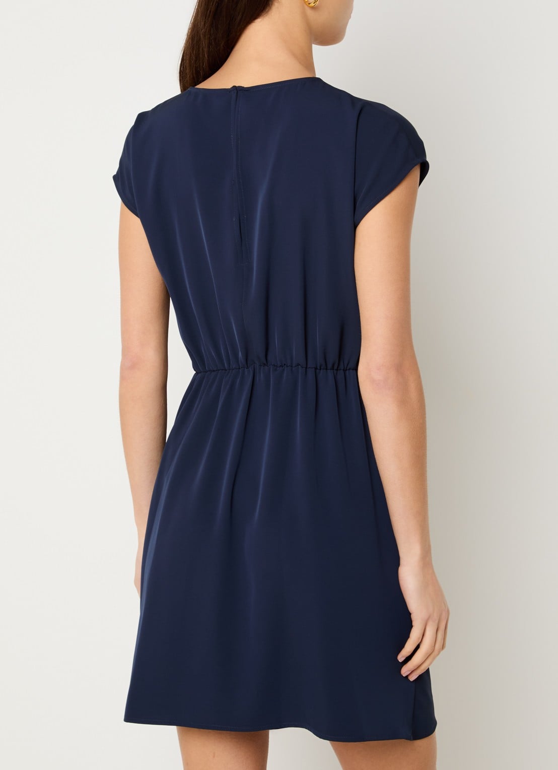 Liu Jo Mini jurk met gedrapeerd detail - achterkant donkerblauw