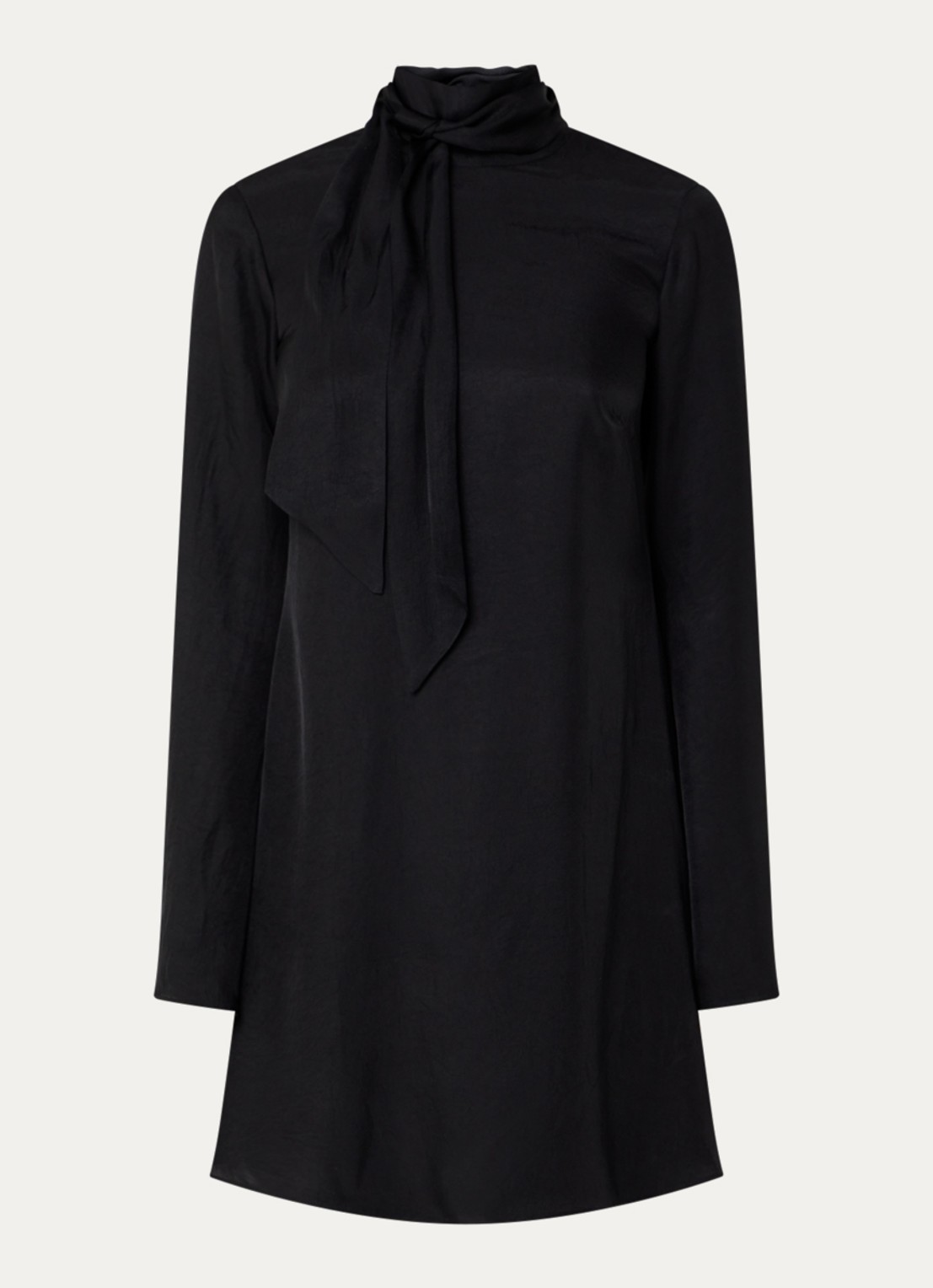 Liu Jo Mini tuniekjurk met sjaalkraag - voorkant zwart