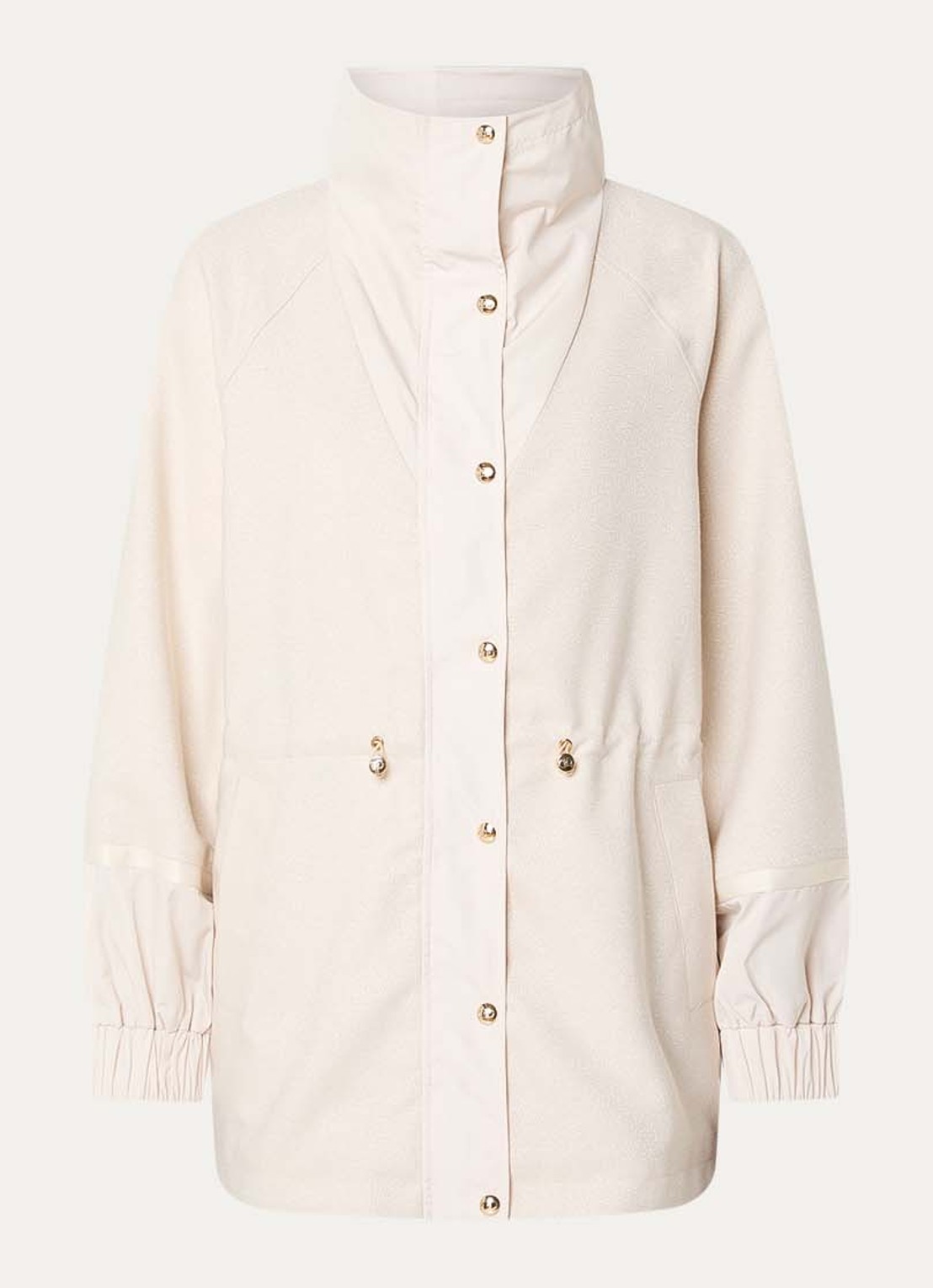 Liu Jo Parka met lurex en trekkoord - voorkant creme