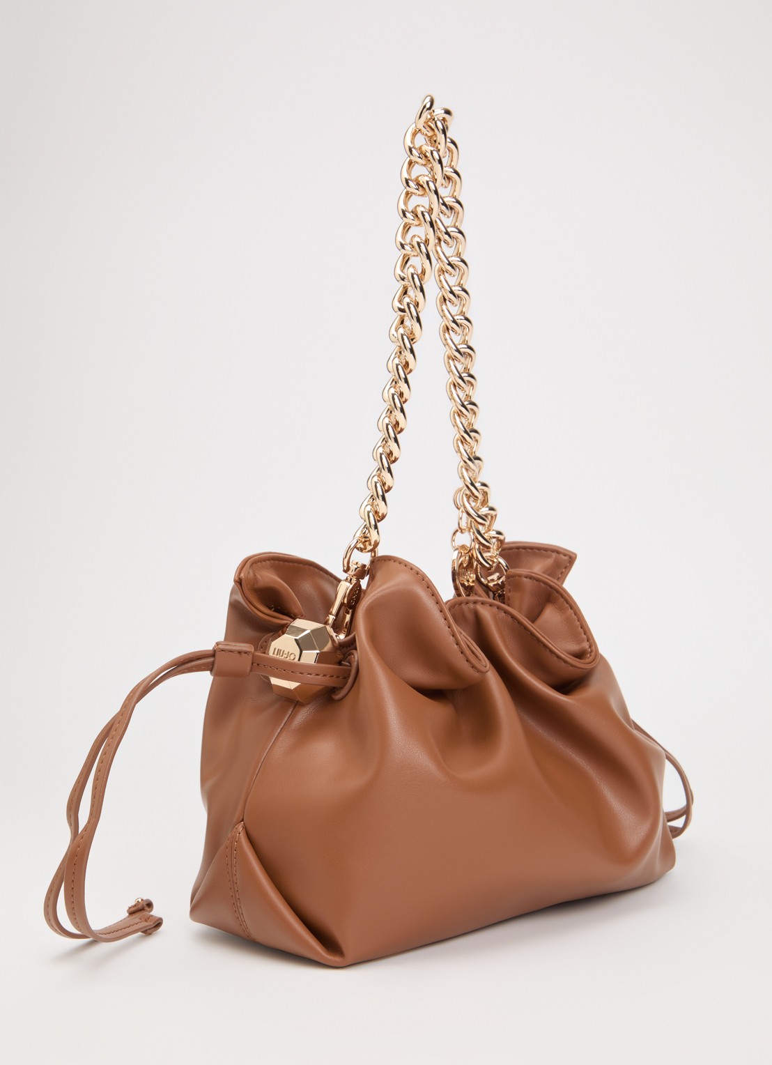 Liu Jo Riccy Medium schoudertas met afneembare schouderriem - achterkant camel