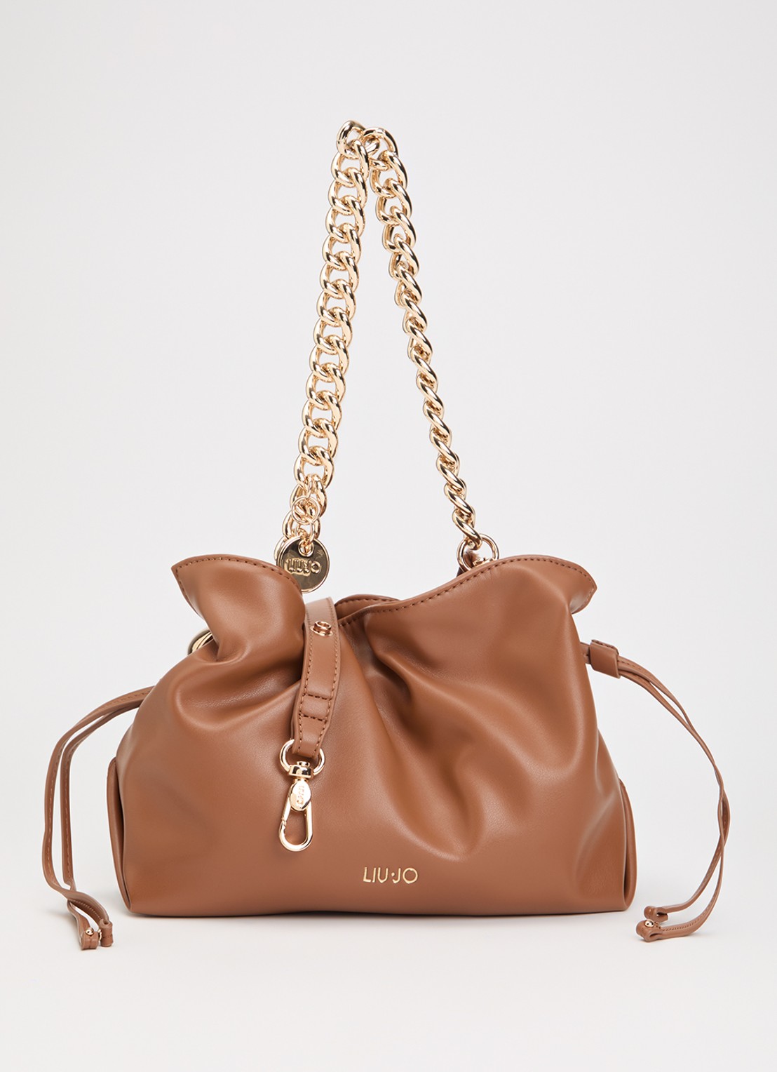 Liu Jo Riccy Medium schoudertas met afneembare schouderriem - voorkant 2 camel