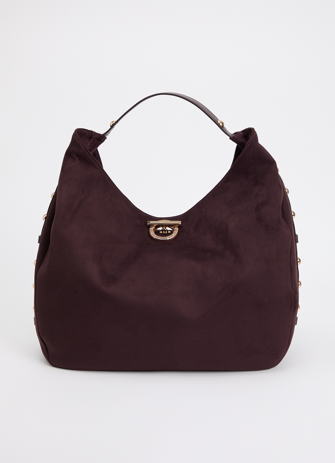Liu Jo Schoudertas met studs - voorkant aubergine