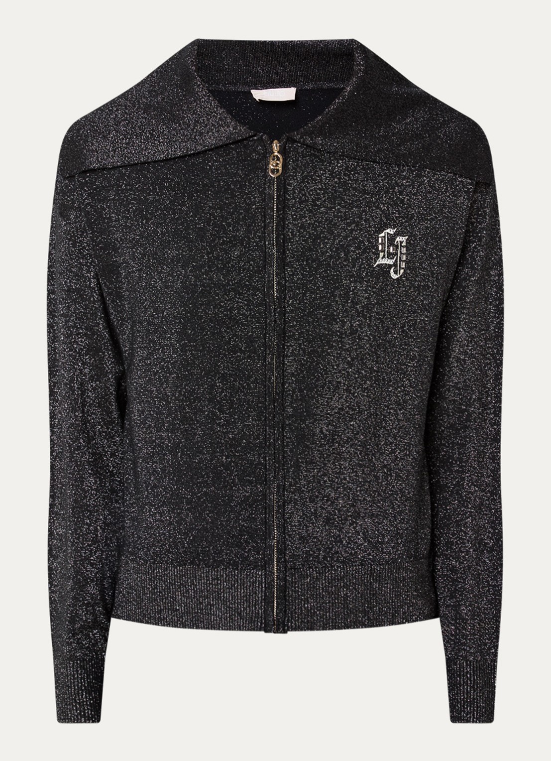 Liu Jo Set van sweatvest met mouwloze top 2-delig - voorkant 3 zwart