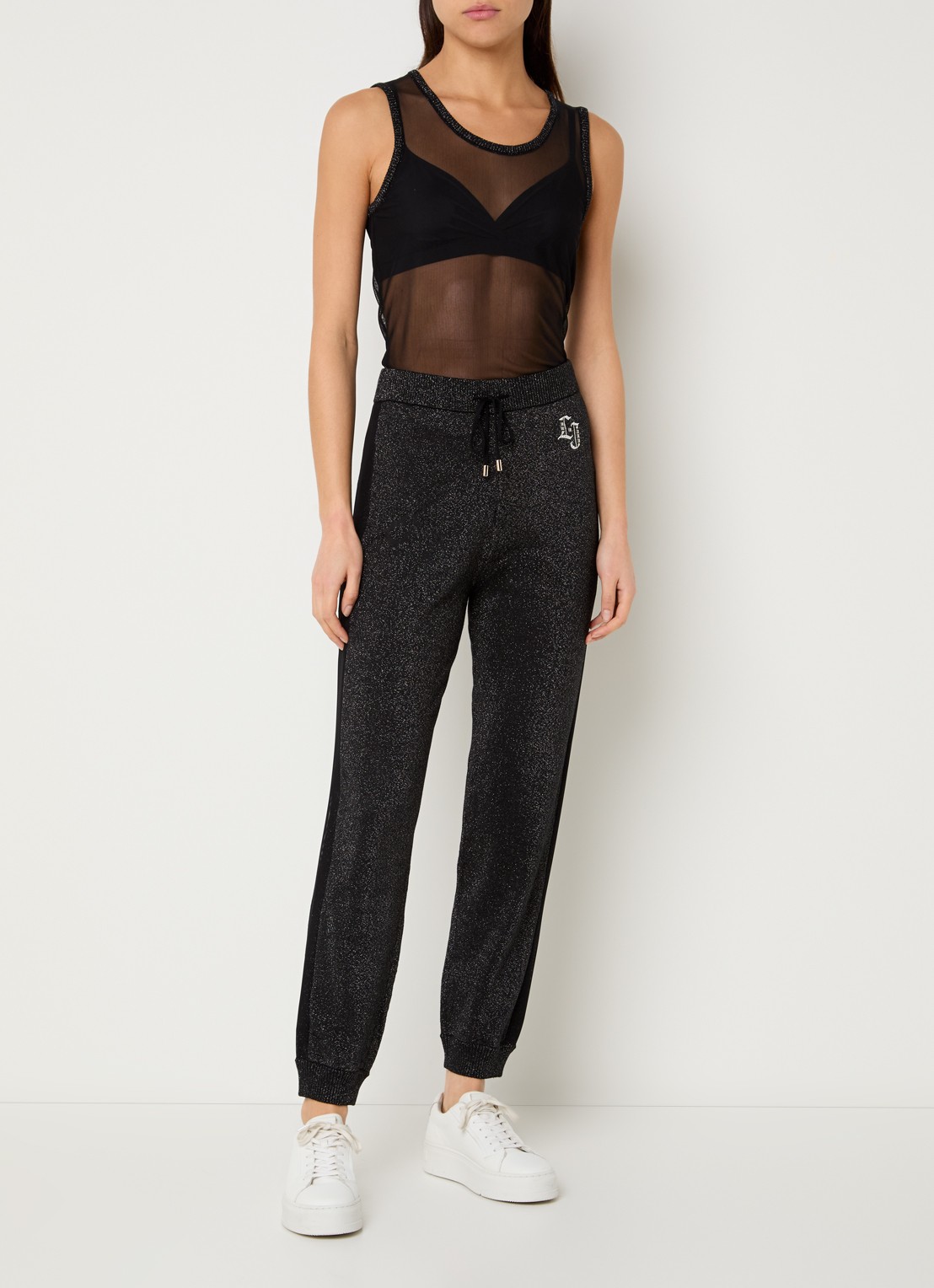 Liu Jo Set van sweatvest met mouwloze top 2-delig - voorkant 4 zwart