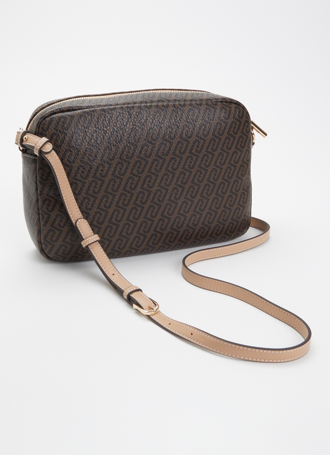 Liu Jo Small crossbodytas met logoprint - achterkant donkerbruin