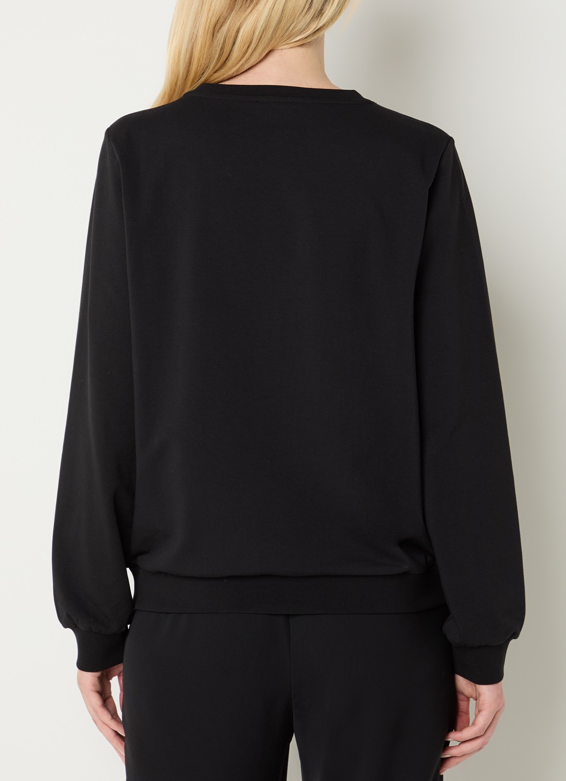 Liu Jo Sweater met logo en strass - achterkant 3 zwart