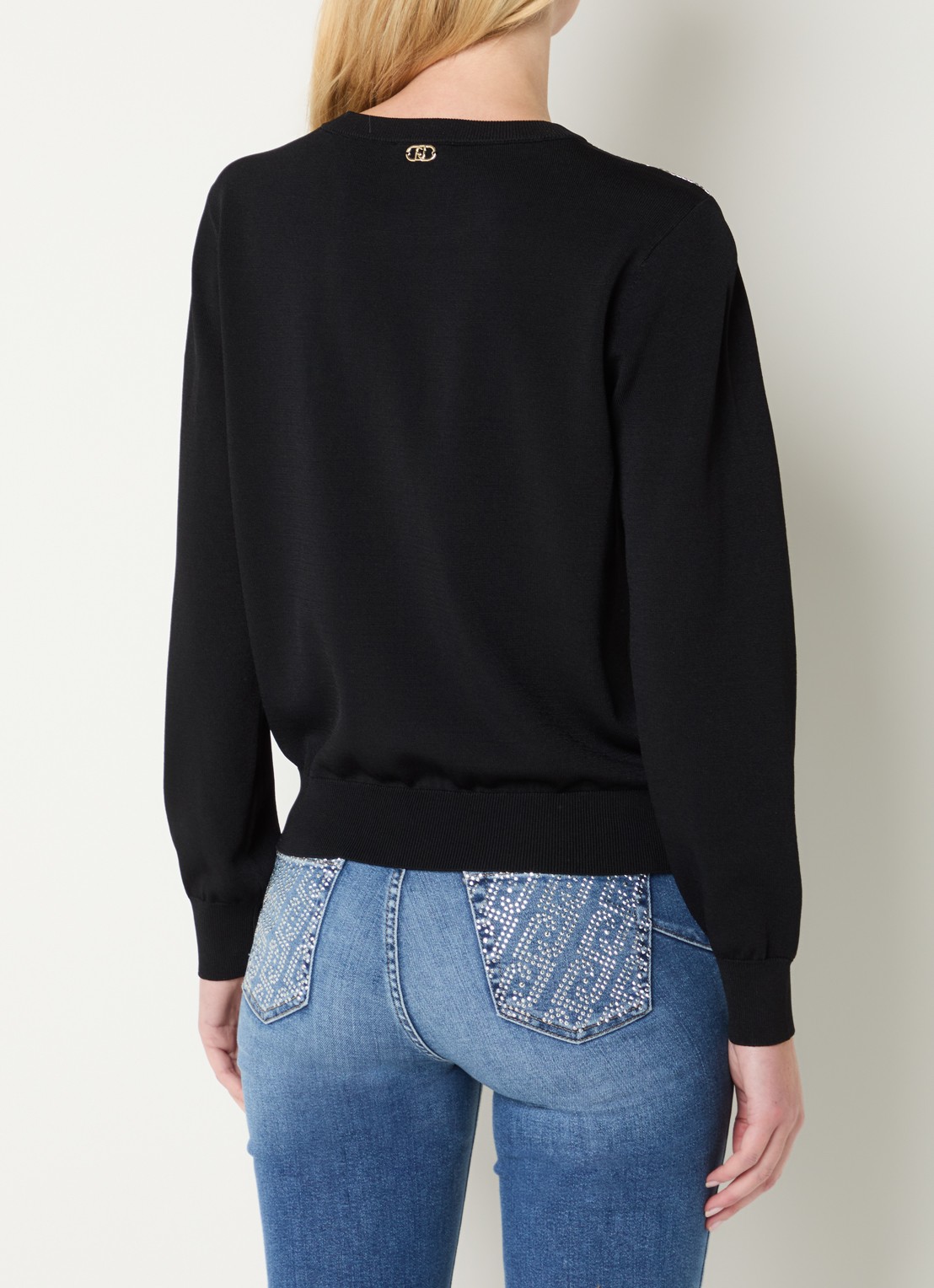 Liu Jo Sweater met strass - achterkant 4 zwart