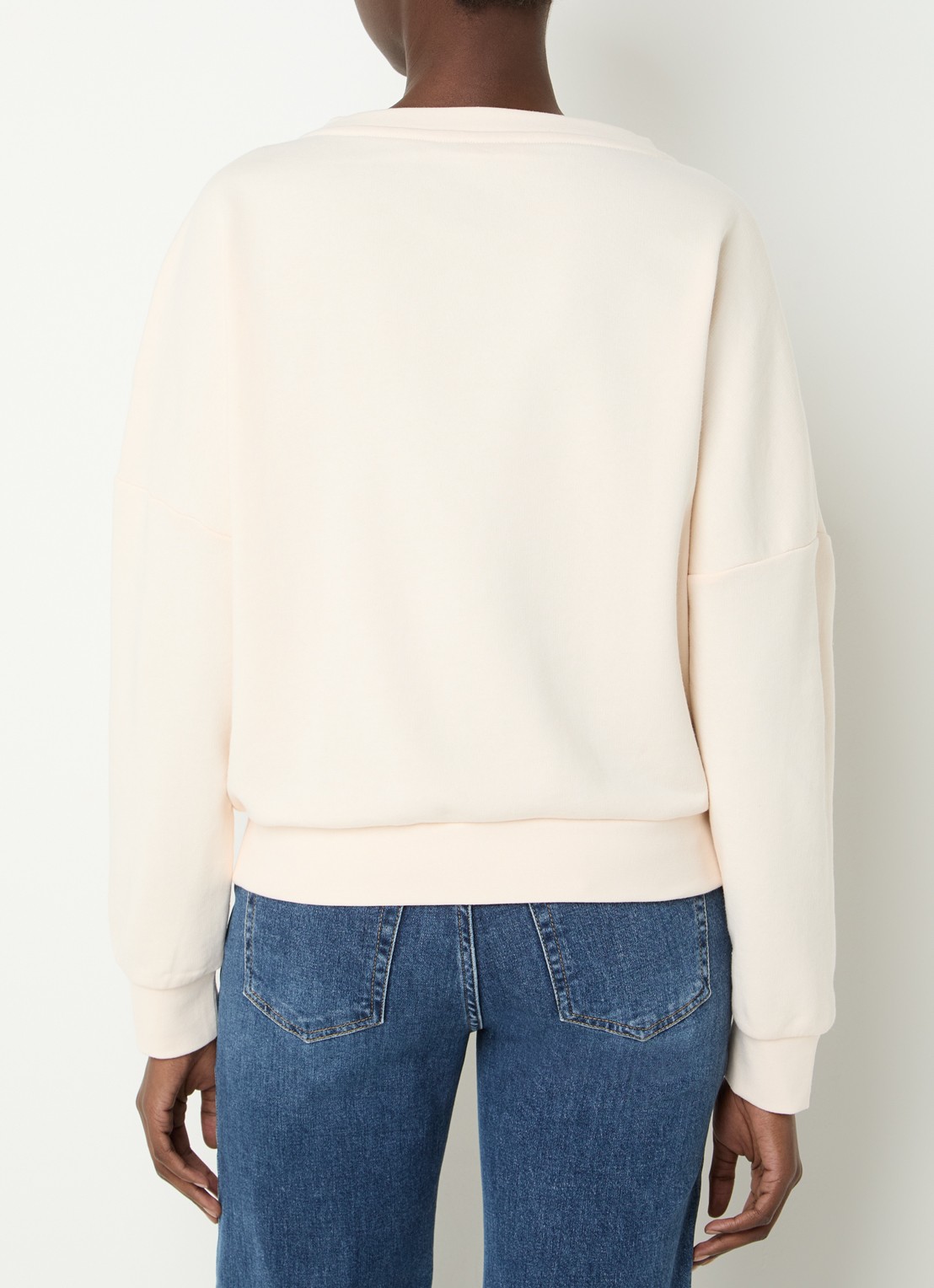 Liu Jo Sweatshirt met strass - achterkant zalmroze
