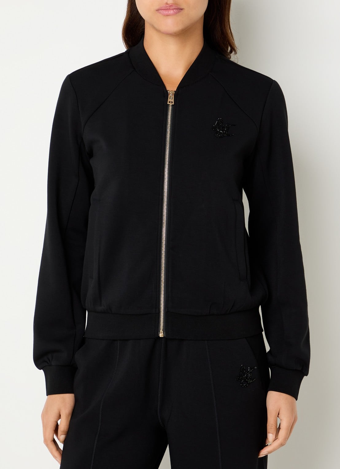 Liu Jo Sweatvest met opstaande kraag - detail 2 zwart