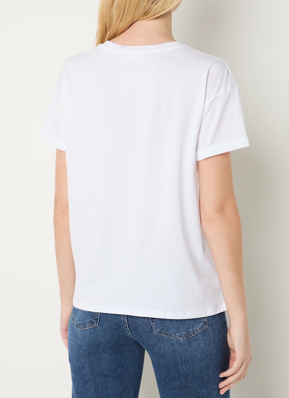 Liu Jo T-shirt met borstzak en strass - achterkant 4 wit