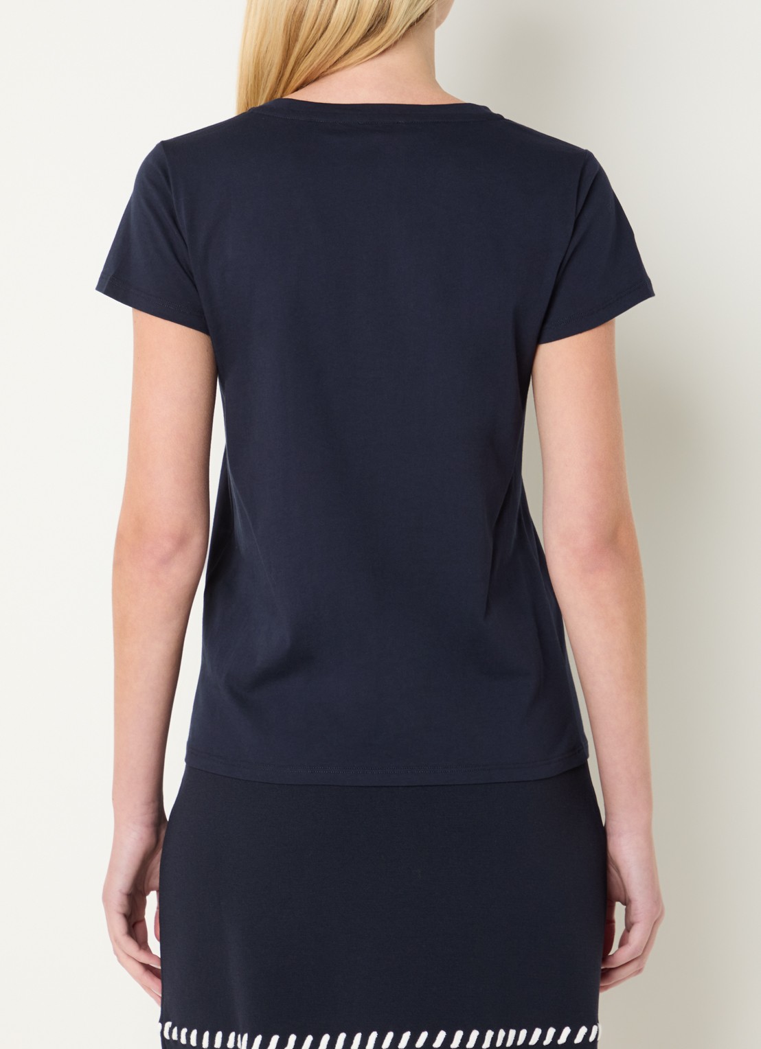 Liu Jo T-shirt met logoprint en strass - achterkant 4 donkerblauw