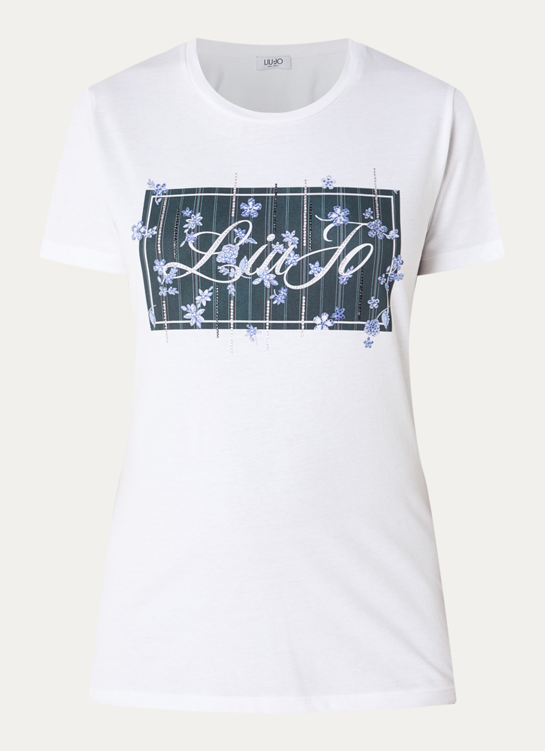 Liu Jo T-shirt met logoprint - voorkant 3 wit