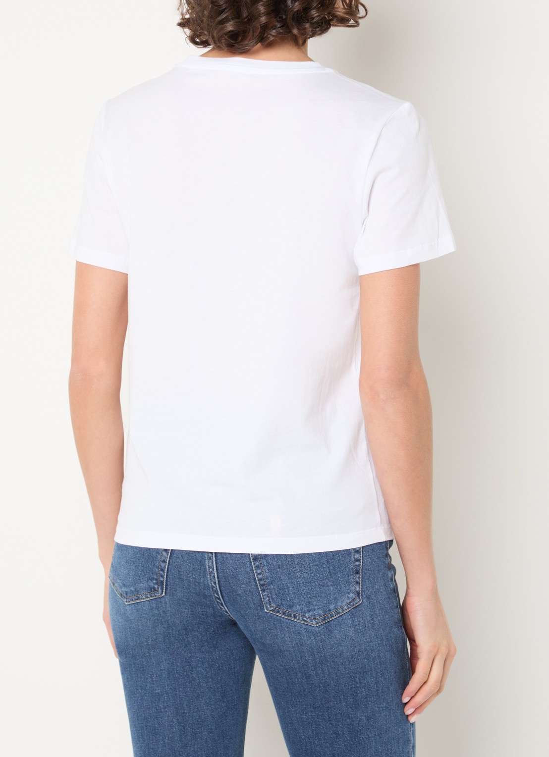 Liu Jo T-shirt met print en imitatieparels - achterkant 4 wit