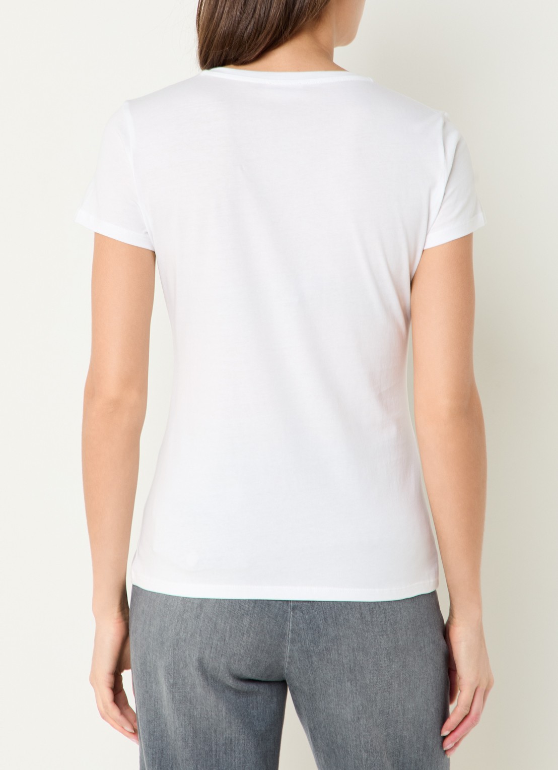 Liu Jo T-shirt met print en strass - achterkant 4 lichtroze