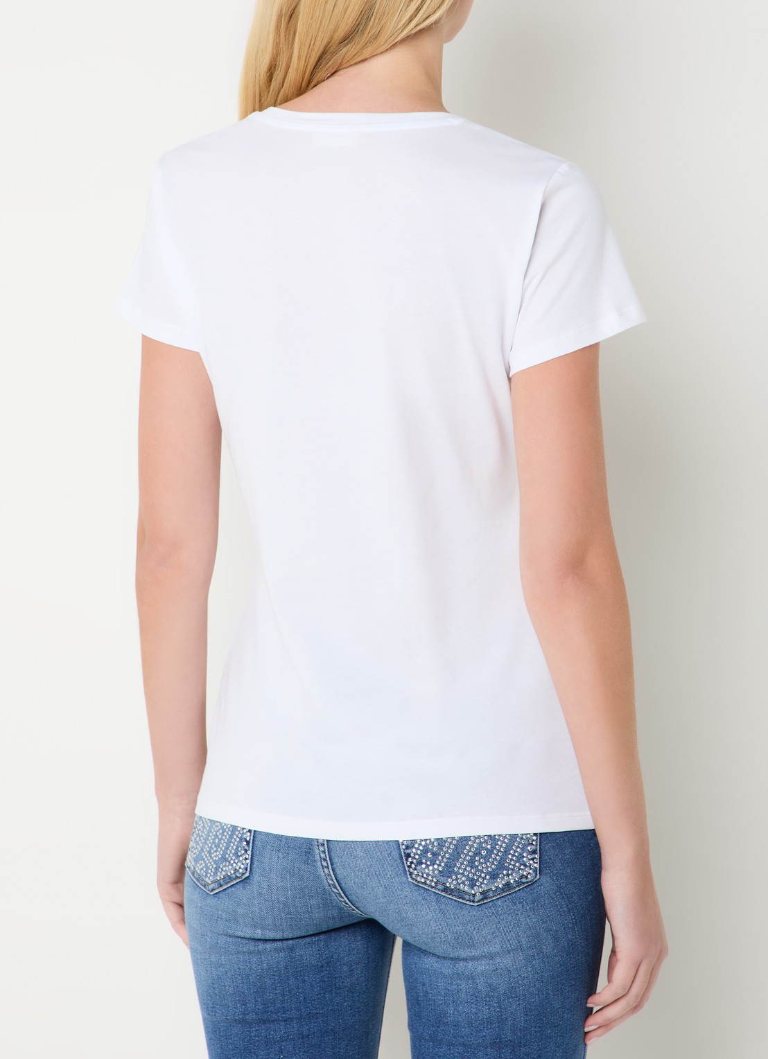 Liu Jo T-shirt met print en strass - achterkant 4 roze