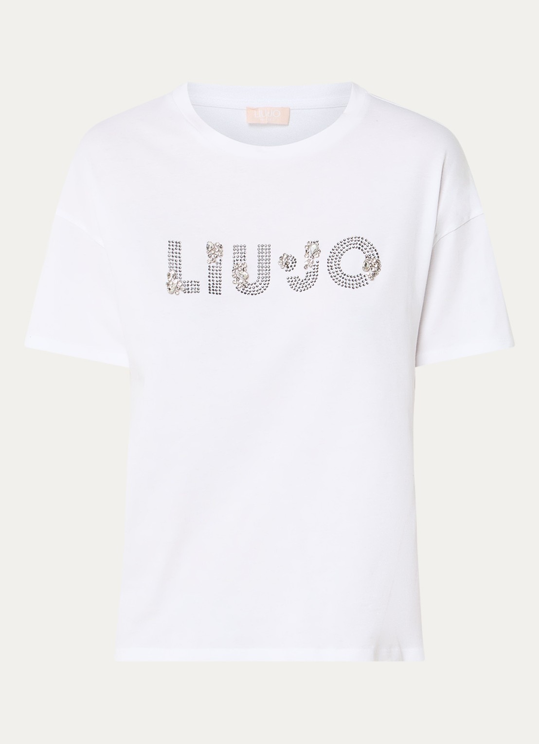 Liu Jo T-shirt met strass - voorkant 2 wit