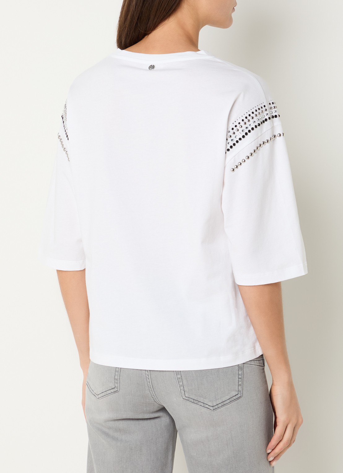 Liu Jo T-shirt met strass - achterkant 3 wit