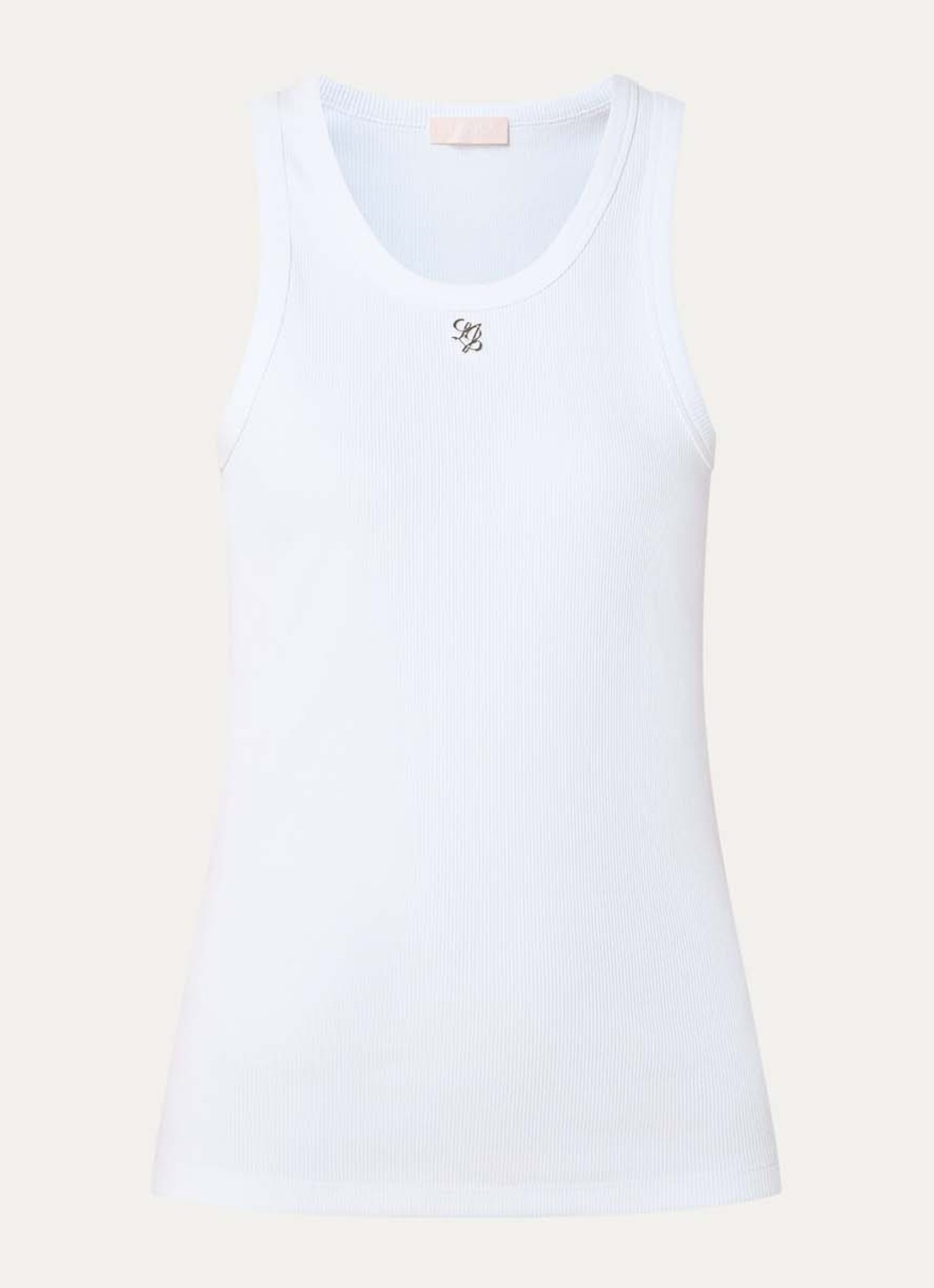 Liu Jo Tanktop met logo - voorkant wit