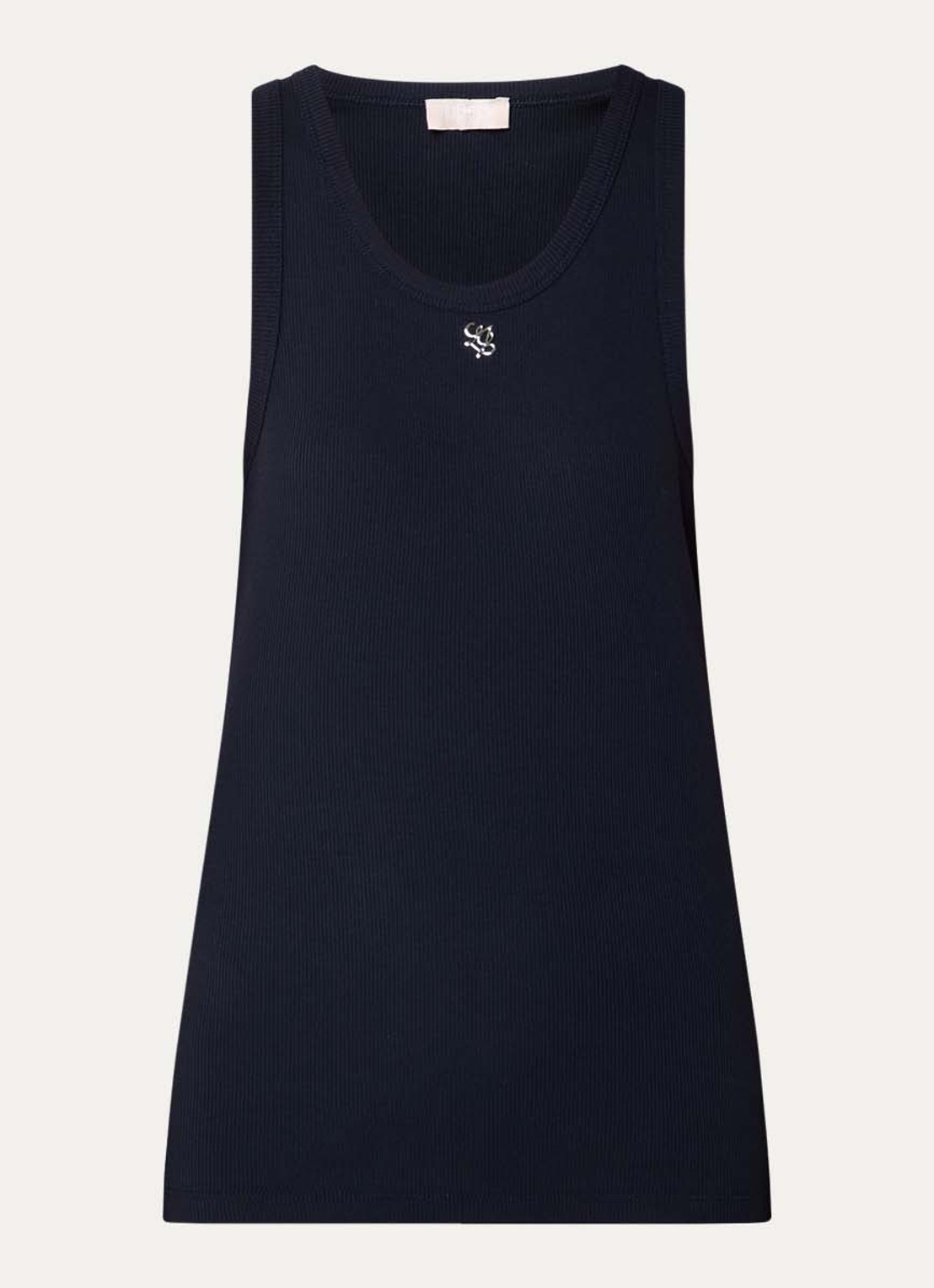 Liu Jo Tanktop met logo - voorkant donkerblauw