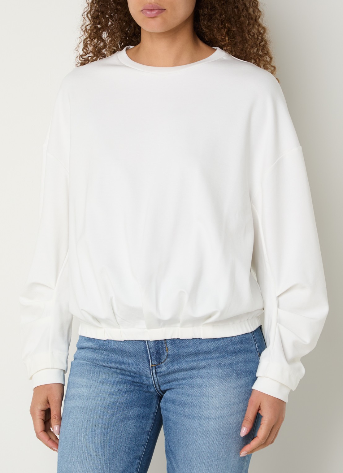 Liu Jo Top met ronde hals - detail 4 gebroken wit