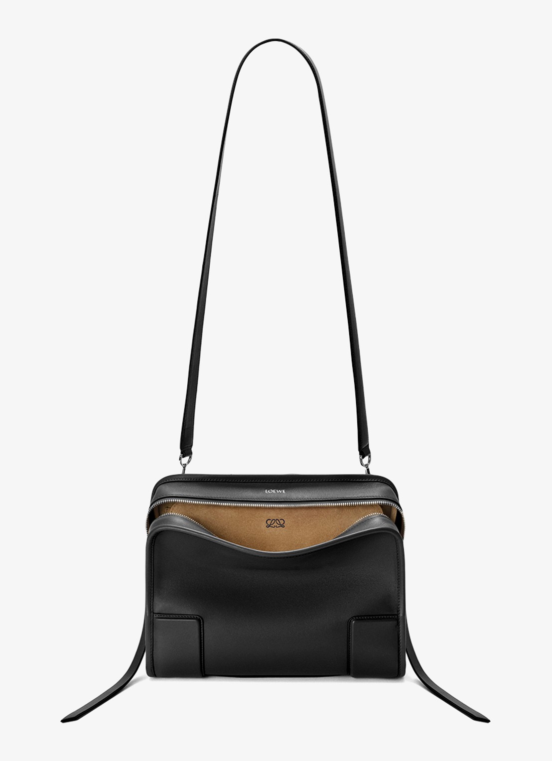 LOEWE Amazona 180 Medium schoudertas van kalfsleer - detail 5 zwart