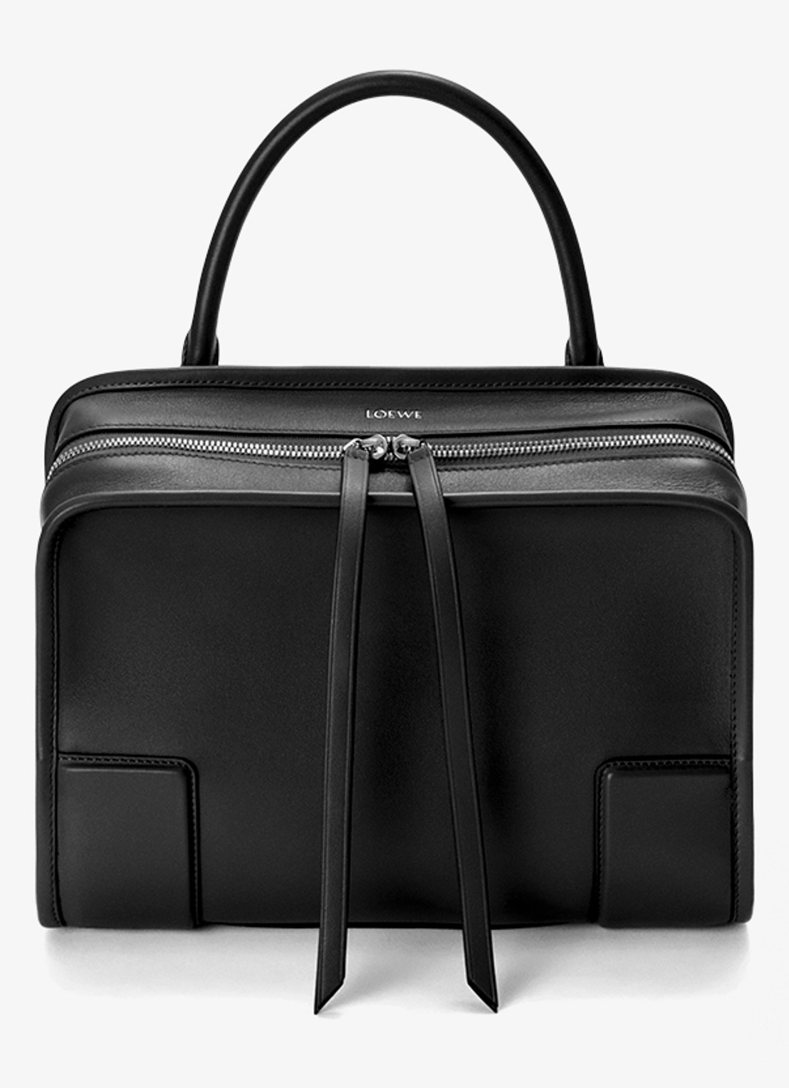 LOEWE Amazona 180 Medium schoudertas van kalfsleer - detail 6 zwart