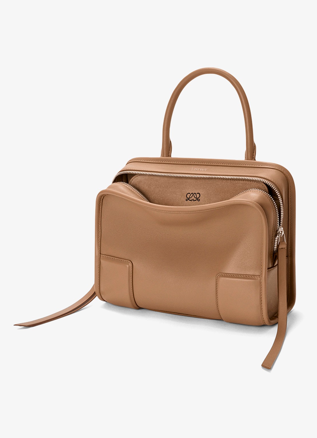 LOEWE Amazona 180 Small schoudertas van kalfsleer - voorkant 3 bruin