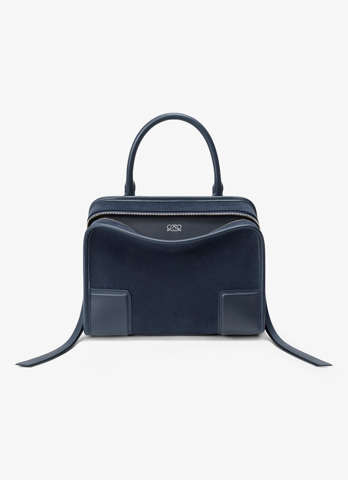 LOEWE Amazona Small handtas van kalfsleer - voorkant donkerblauw