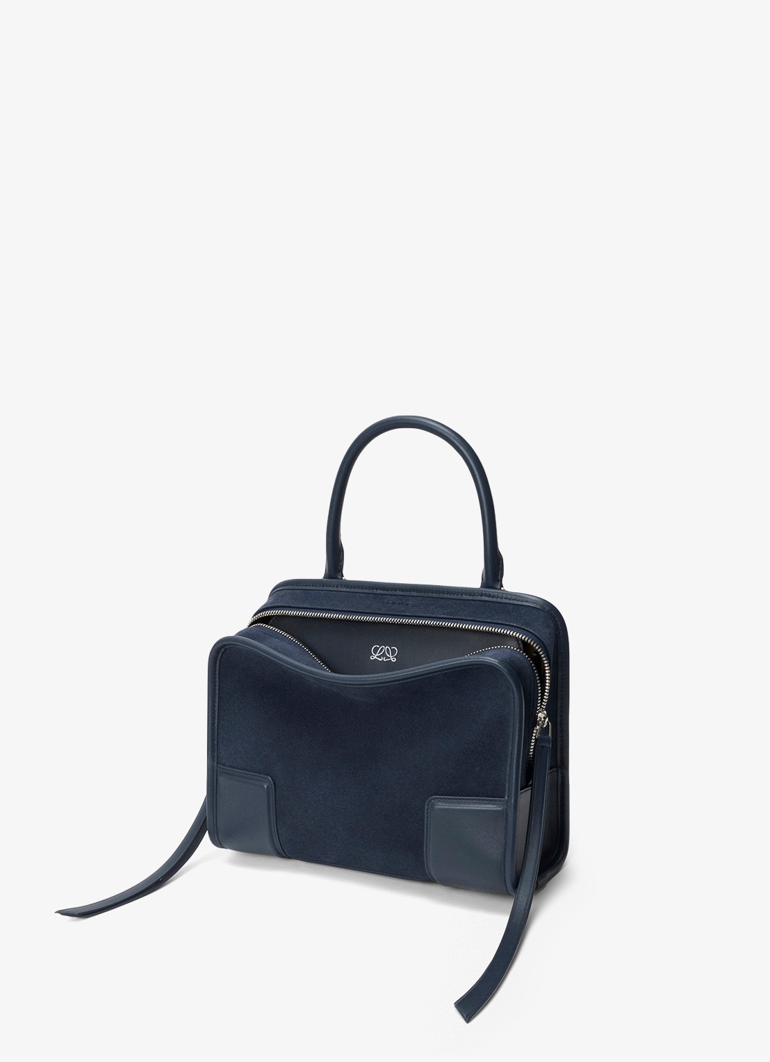 LOEWE Amazona Small handtas van kalfsleer - voorkant 2 donkerblauw
