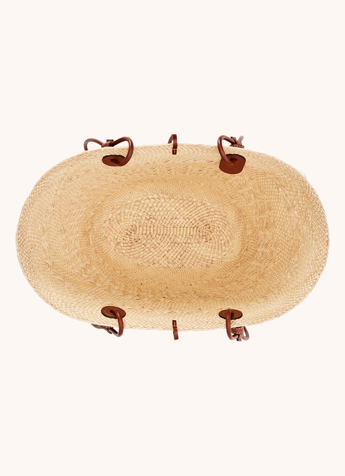 LOEWE Anagram Basket shopper met kalfsleren details - detail bruin