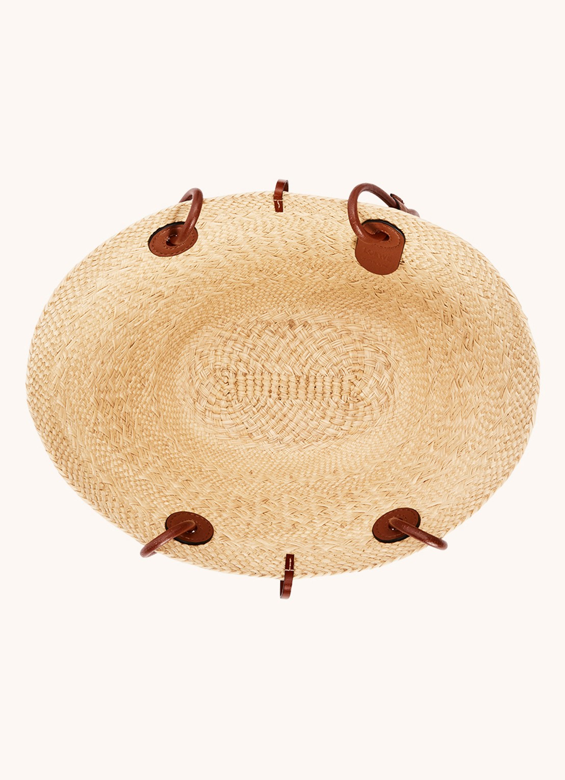 LOEWE Anagram Basket Small shopper met kalfsleren details - detail 3 bruin