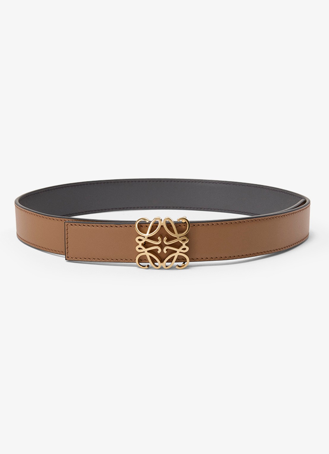 LOEWE Anagram Bombee reversible riem van kalfsleer - detail bruin
