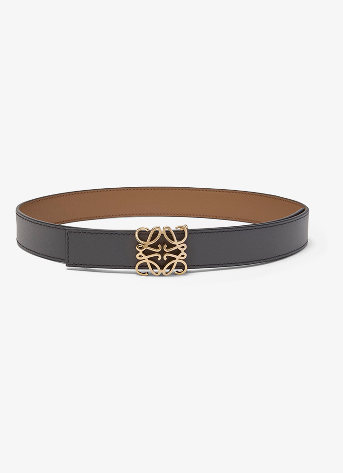 LOEWE Anagram Bombee reversible riem van kalfsleer - voorkant 4 bruin