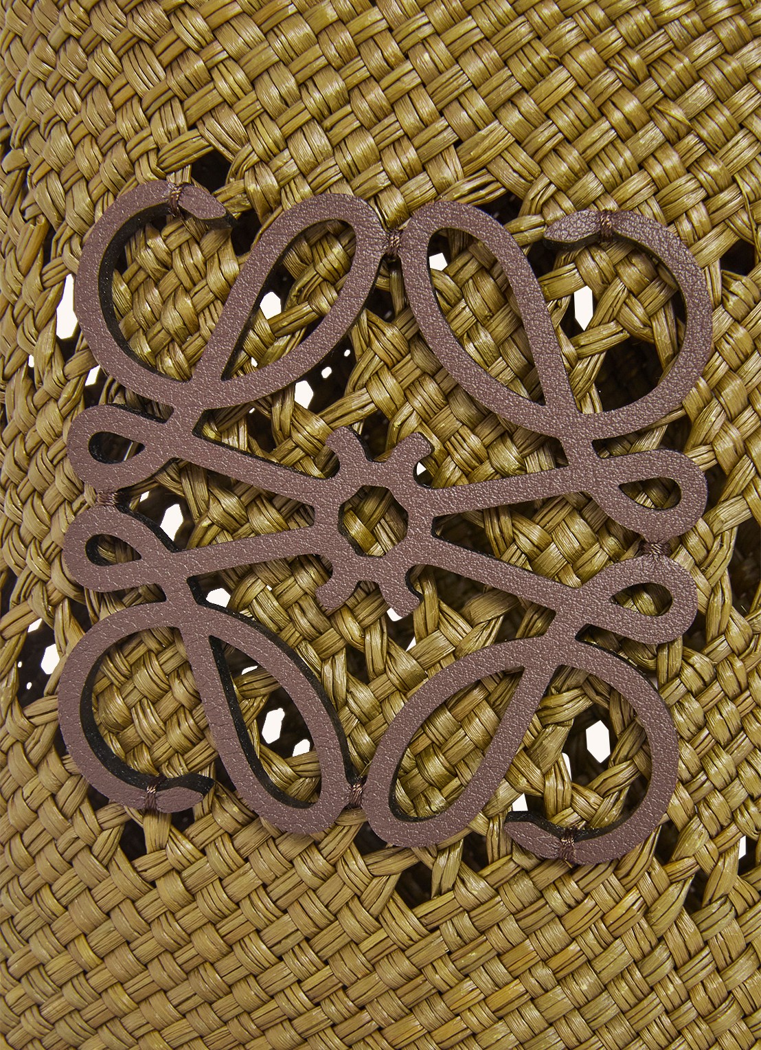 LOEWE Anagram crossbodytas met kalfsleren details - detail 4 olijfgroen