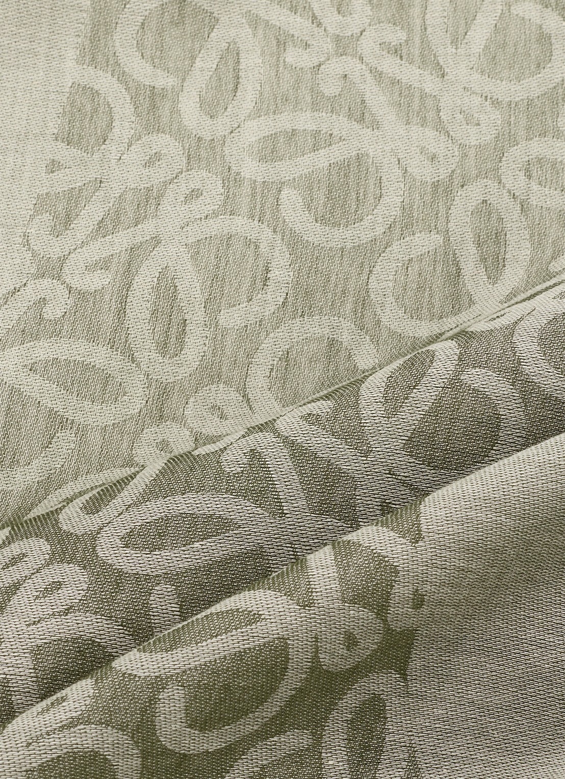 LOEWE Anagram pareo met logoprint 190 x 105 cm - detail khaki