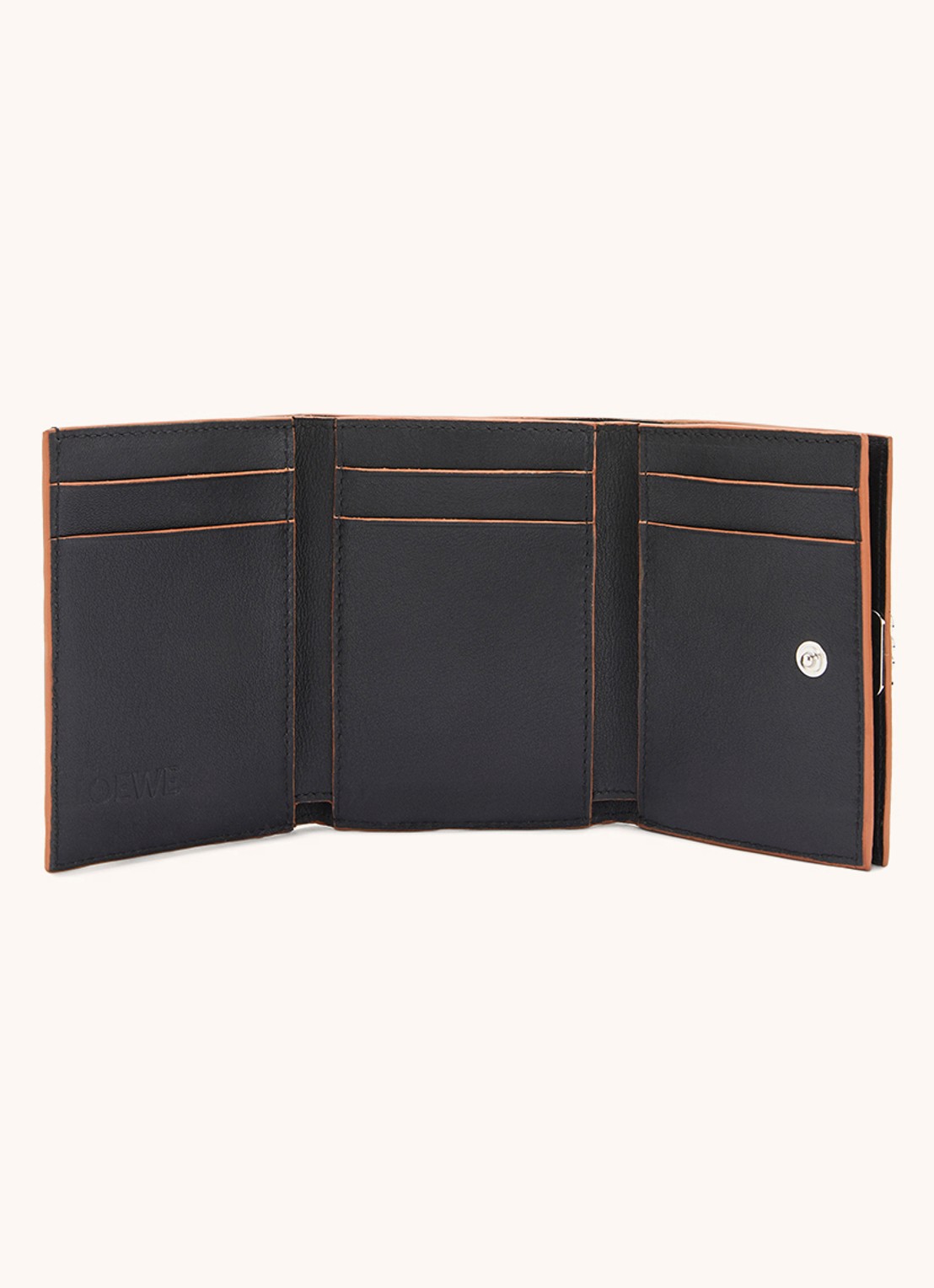 LOEWE Anagram portemonnee van kalfsleer - detail 4 zwart