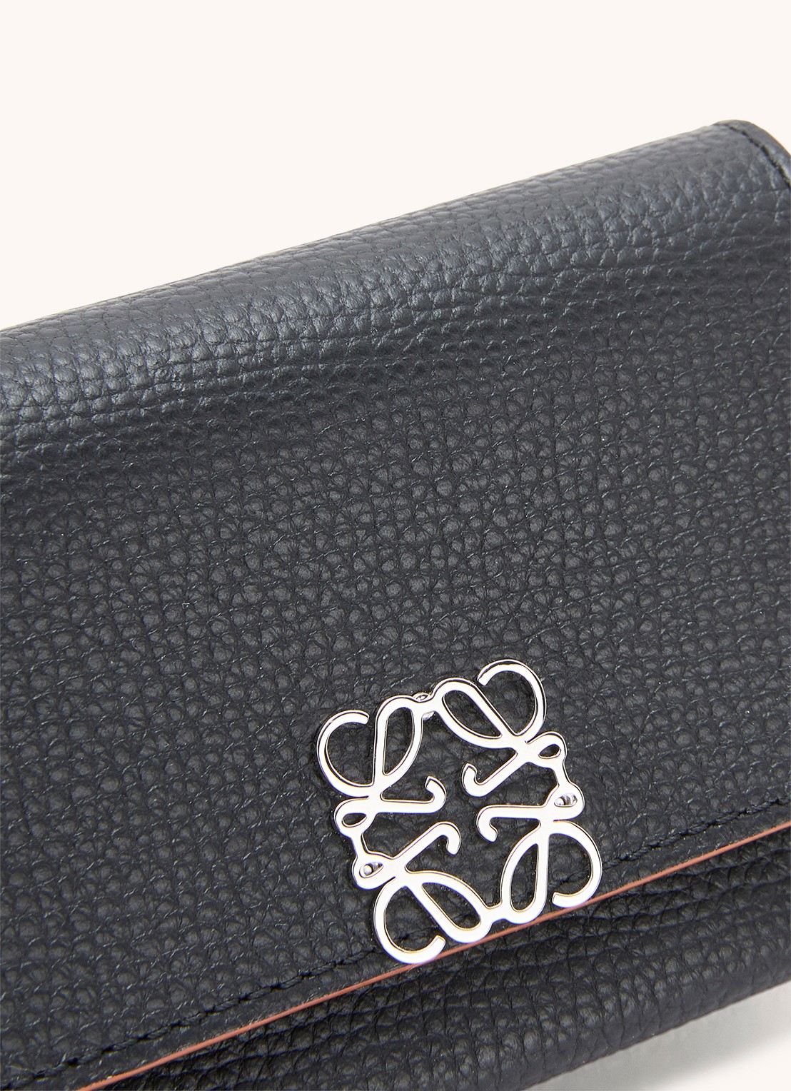 LOEWE Anagram portemonnee van kalfsleer - detail 6 zwart
