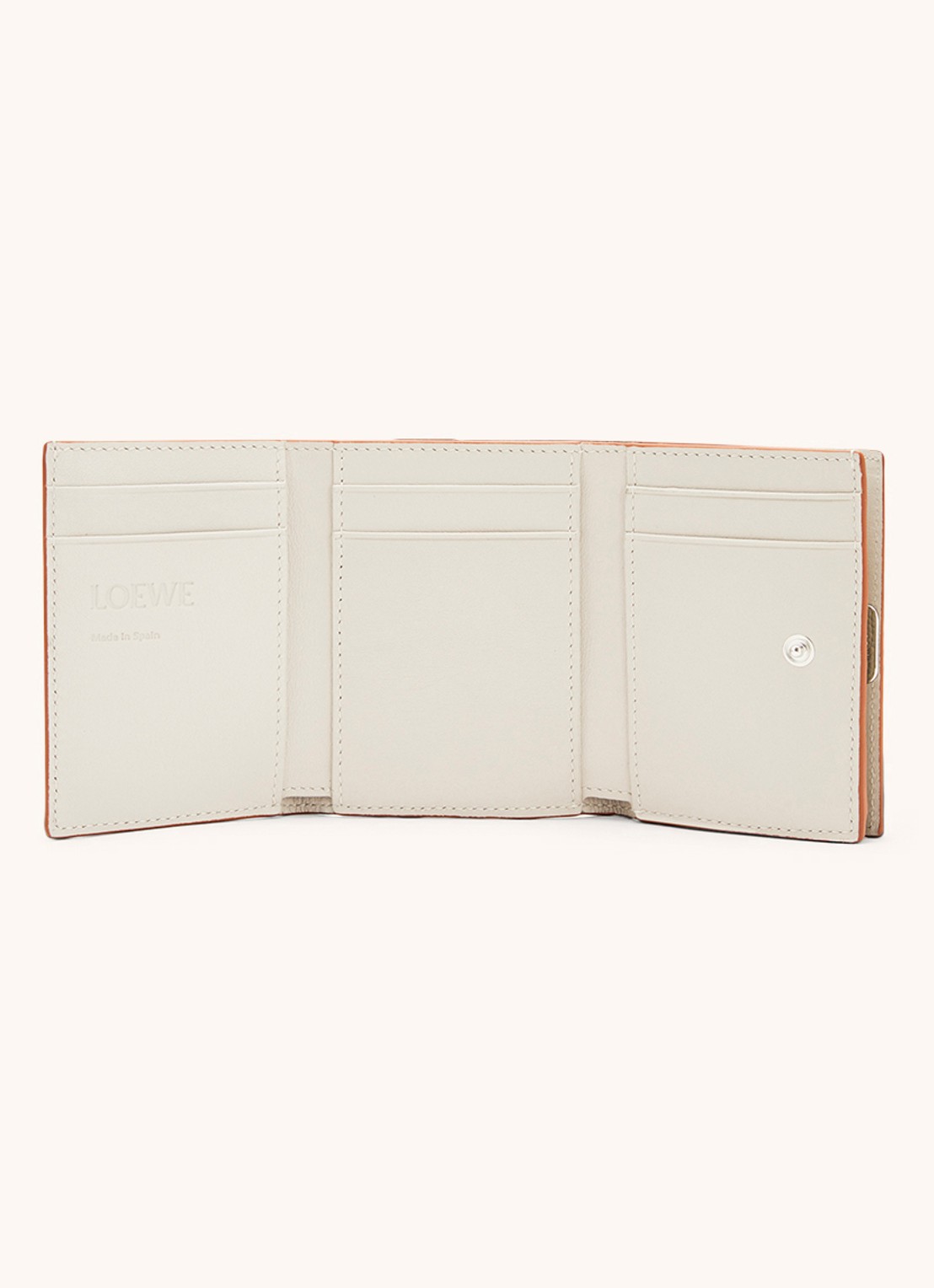 LOEWE Anagram portemonnee van kalfsleer - detail 4 gebroken wit