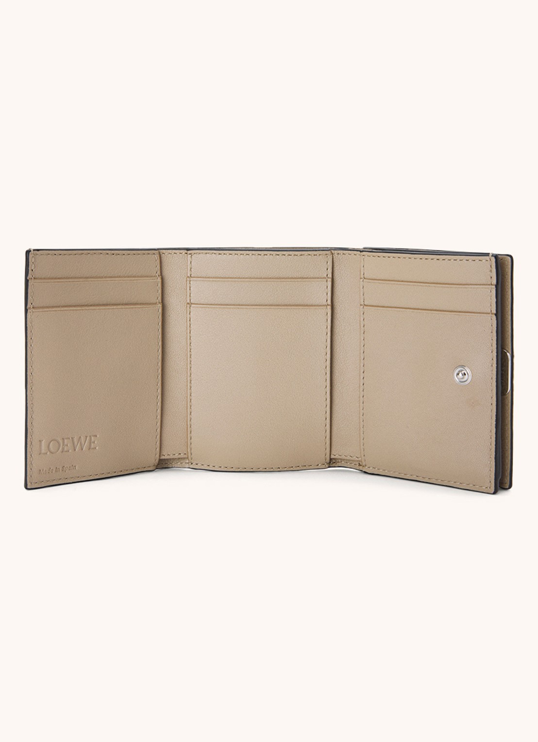 LOEWE Anagram portemonnee van kalfsleer - detail zand