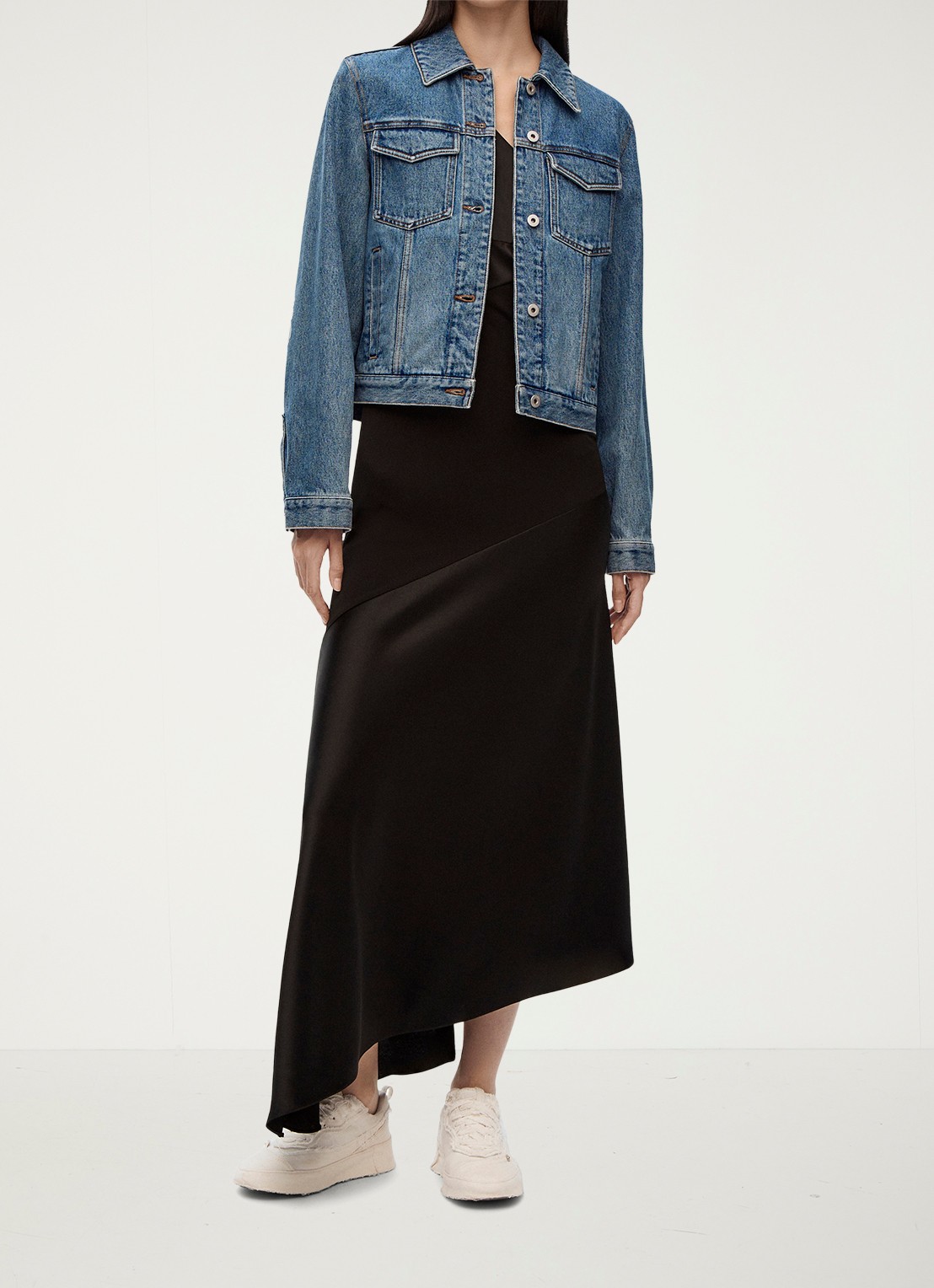 LOEWE Anagram spijkerjas met borstzakken en steekzakken - voorkant 3 denim