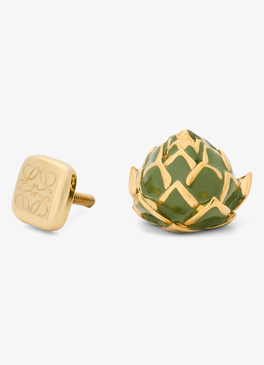 LOEWE Artichoke tasbedel met logo - detail groen