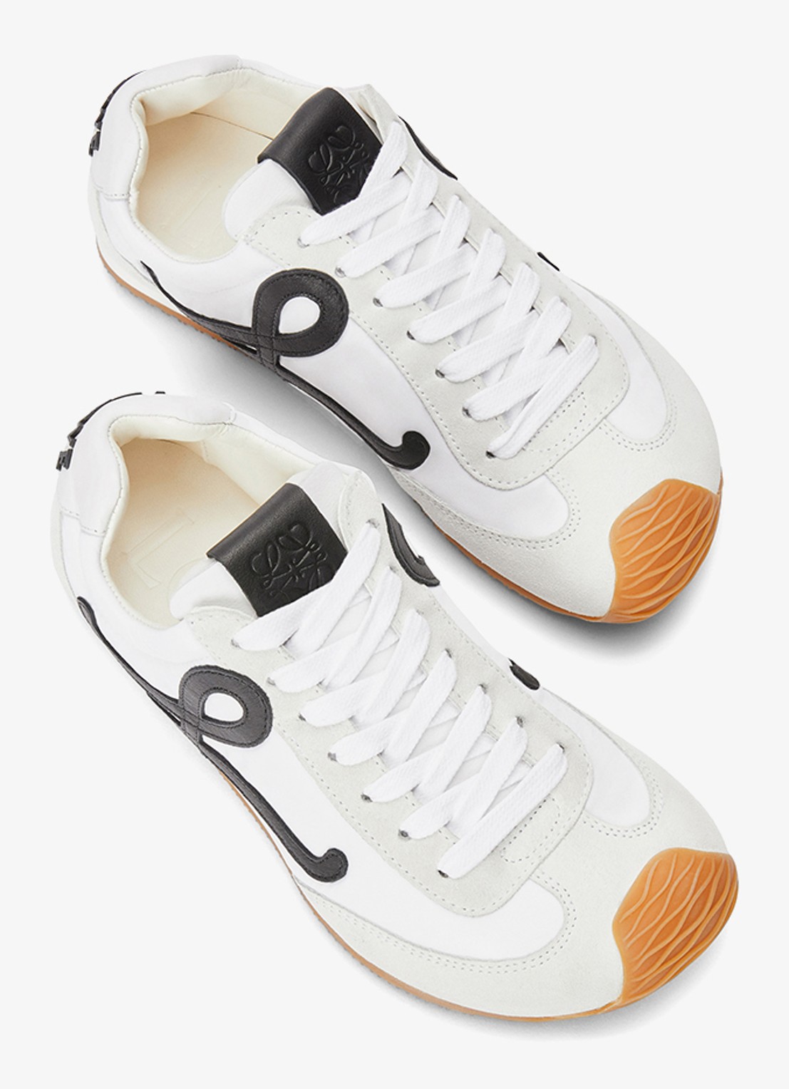 LOEWE Ballet Runner 2.0 sneaker met kalfsleren details - detail 4 wit