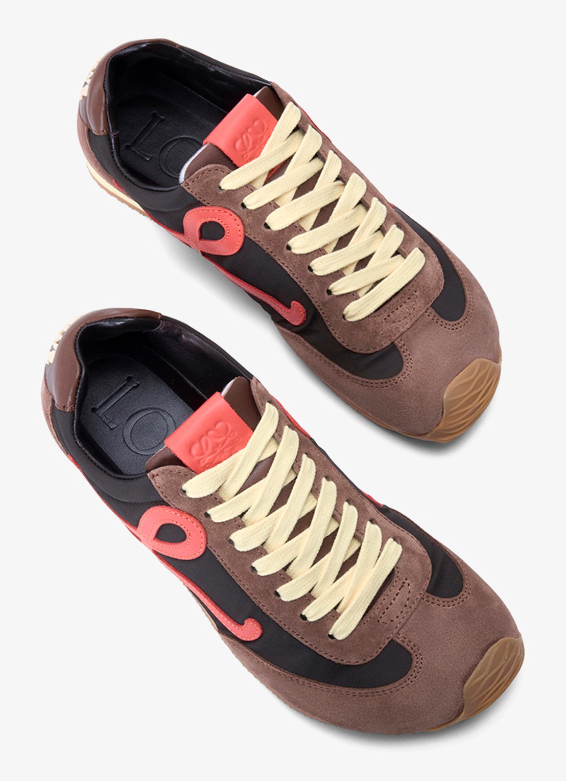 LOEWE Ballet Runner 2.0 sneaker met leren details - detail 2 bruin