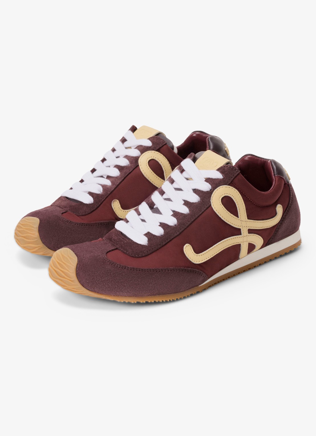 LOEWE Ballet Runner 2.0 sneaker met suède details - detail 3 donkerrood